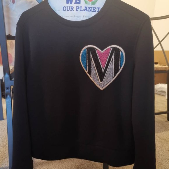 Maje heart black sweatshirt - Picture 1 of 4